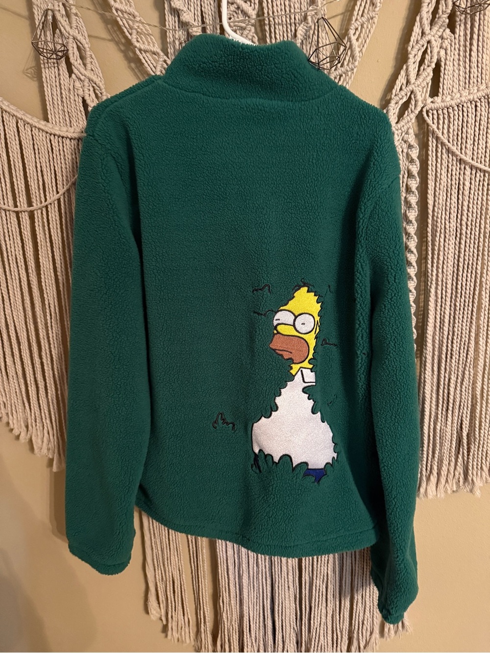 Simpsons- Homer Green Sherpa Fleece Jacket with Full Zip